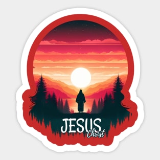 Christian Tshirt Design Siluet Jesus Christ Sticker